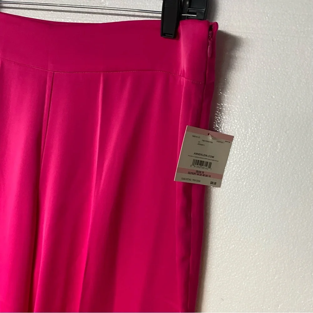 Anne Klein Dress Pants 10 Pink Wide Leg Stain Careerwear Business Barbiecore - Picture 2 of 11